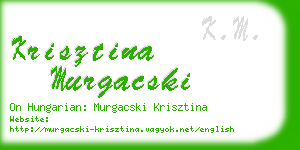 krisztina murgacski business card